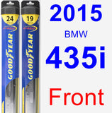 Front Wiper Blade Pack for 2015 BMW 435i - Hybrid