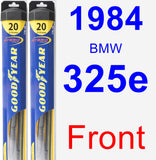 Front Wiper Blade Pack for 1984 BMW 325e - Hybrid