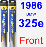 Front Wiper Blade Pack for 1986 BMW 325e - Hybrid