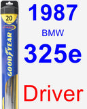 Driver Wiper Blade for 1987 BMW 325e - Hybrid