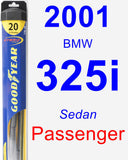 Passenger Wiper Blade for 2001 BMW 325i - Hybrid