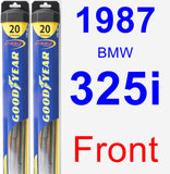 Front Wiper Blade Pack for 1987 BMW 325i - Hybrid