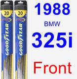 Front Wiper Blade Pack for 1988 BMW 325i - Hybrid