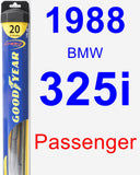 Passenger Wiper Blade for 1988 BMW 325i - Hybrid