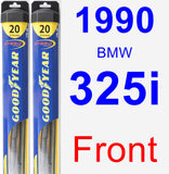 Front Wiper Blade Pack for 1990 BMW 325i - Hybrid