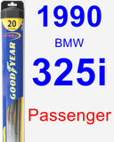 Passenger Wiper Blade for 1990 BMW 325i - Hybrid