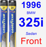 Front Wiper Blade Pack for 1996 BMW 325i - Hybrid