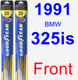 Front Wiper Blade Pack for 1991 BMW 325is - Hybrid