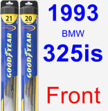 Front Wiper Blade Pack for 1993 BMW 325is - Hybrid