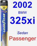 Passenger Wiper Blade for 2002 BMW 325xi - Hybrid