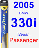 Passenger Wiper Blade for 2005 BMW 330i - Hybrid