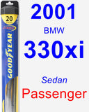 Passenger Wiper Blade for 2001 BMW 330xi - Hybrid