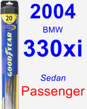 Passenger Wiper Blade for 2004 BMW 330xi - Hybrid