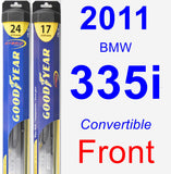 Front Wiper Blade Pack for 2011 BMW 335i - Hybrid