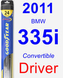 Driver Wiper Blade for 2011 BMW 335i - Hybrid