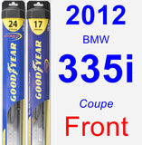 Front Wiper Blade Pack for 2012 BMW 335i - Hybrid