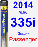 Passenger Wiper Blade for 2014 BMW 335i - Hybrid