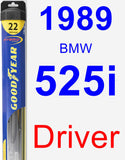 Driver Wiper Blade for 1989 BMW 525i - Hybrid