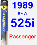 Passenger Wiper Blade for 1989 BMW 525i - Hybrid