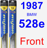 Front Wiper Blade Pack for 1987 BMW 528e - Hybrid