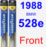 Front Wiper Blade Pack for 1988 BMW 528e - Hybrid