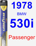 Passenger Wiper Blade for 1978 BMW 530i - Hybrid