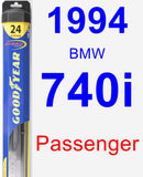 Passenger Wiper Blade for 1994 BMW 740i - Hybrid