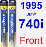 Front Wiper Blade Pack for 1995 BMW 740i - Hybrid