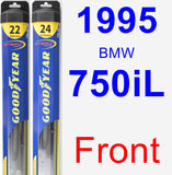 Front Wiper Blade Pack for 1995 BMW 750iL - Hybrid