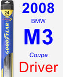 Driver Wiper Blade for 2008 BMW M3 - Hybrid
