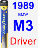 Driver Wiper Blade for 1989 BMW M3 - Hybrid