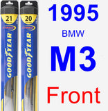 Front Wiper Blade Pack for 1995 BMW M3 - Hybrid