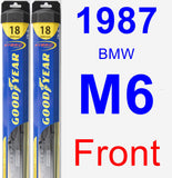 Front Wiper Blade Pack for 1987 BMW M6 - Hybrid