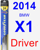 Driver Wiper Blade for 2014 BMW X1 - Hybrid