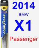 Passenger Wiper Blade for 2014 BMW X1 - Hybrid