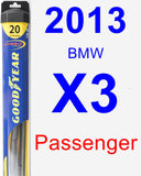 Passenger Wiper Blade for 2013 BMW X3 - Hybrid