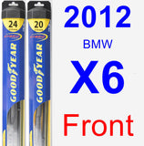 Front Wiper Blade Pack for 2012 BMW X6 - Hybrid