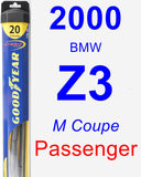 Passenger Wiper Blade for 2000 BMW Z3 - Hybrid