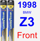 Front Wiper Blade Pack for 1998 BMW Z3 - Hybrid