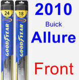 Front Wiper Blade Pack for 2010 Buick Allure - Hybrid