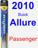 Passenger Wiper Blade for 2010 Buick Allure - Hybrid