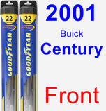 Front Wiper Blade Pack for 2001 Buick Century - Hybrid