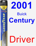 Driver Wiper Blade for 2001 Buick Century - Hybrid