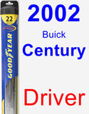 Driver Wiper Blade for 2002 Buick Century - Hybrid