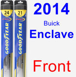 Front Wiper Blade Pack for 2014 Buick Enclave - Hybrid