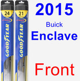Front Wiper Blade Pack for 2015 Buick Enclave - Hybrid