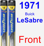 Front Wiper Blade Pack for 1971 Buick LeSabre - Hybrid