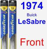 Front Wiper Blade Pack for 1974 Buick LeSabre - Hybrid