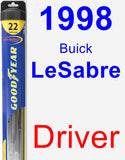 Driver Wiper Blade for 1998 Buick LeSabre - Hybrid