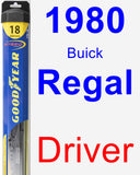 Driver Wiper Blade for 1980 Buick Regal - Hybrid